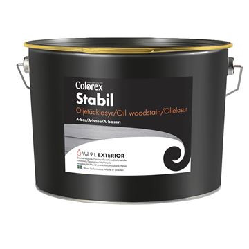 Heldækkende træbeskyttelse - Colorex - Stabil - oliebaseret - med fungicid - Sort - RAL 9005 - halvblank - 2,7 l